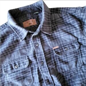 Orvis Men's XXL Long Sleeve Plaid Gorpcore Outdoor Flannel Shirt Gray Black